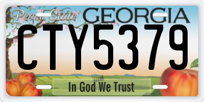 GA license plate CTY5379