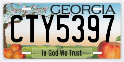 GA license plate CTY5397