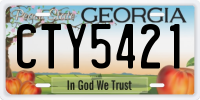 GA license plate CTY5421