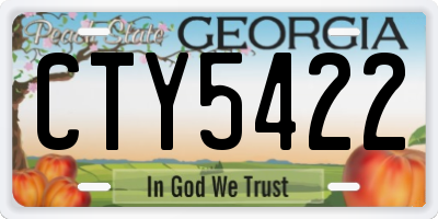 GA license plate CTY5422