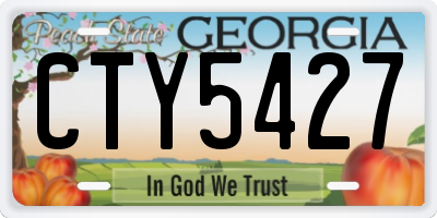 GA license plate CTY5427