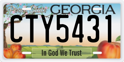 GA license plate CTY5431