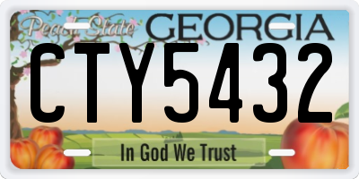 GA license plate CTY5432