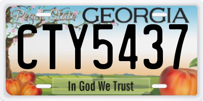 GA license plate CTY5437