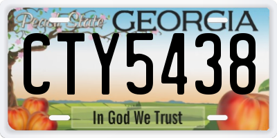 GA license plate CTY5438