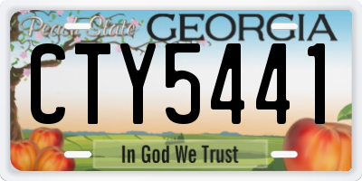 GA license plate CTY5441