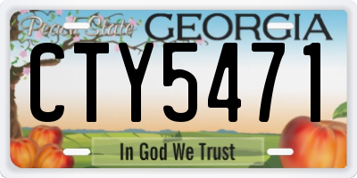 GA license plate CTY5471