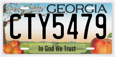 GA license plate CTY5479