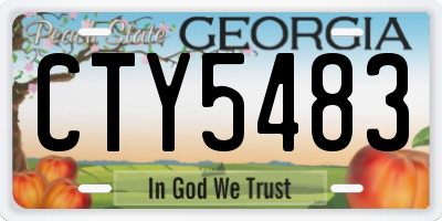 GA license plate CTY5483