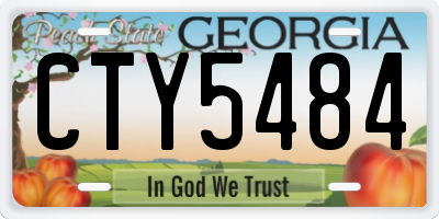 GA license plate CTY5484
