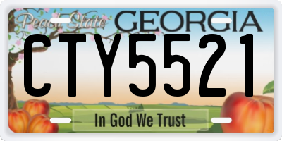 GA license plate CTY5521