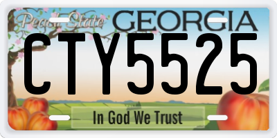 GA license plate CTY5525
