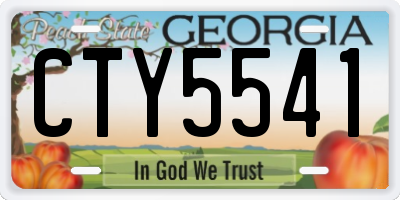 GA license plate CTY5541