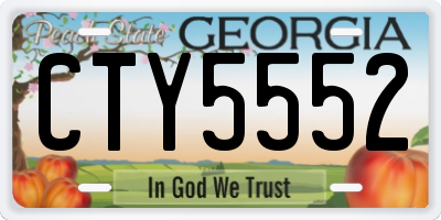 GA license plate CTY5552