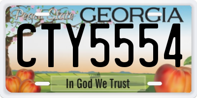 GA license plate CTY5554