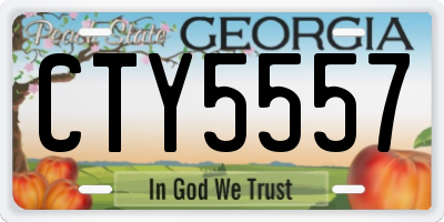 GA license plate CTY5557