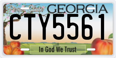 GA license plate CTY5561