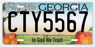 GA license plate CTY5567