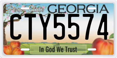 GA license plate CTY5574