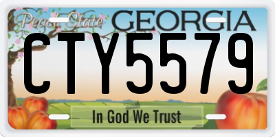 GA license plate CTY5579