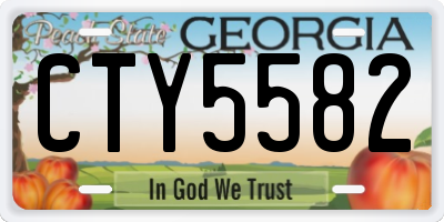 GA license plate CTY5582