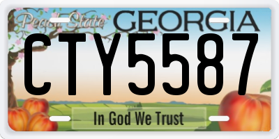 GA license plate CTY5587