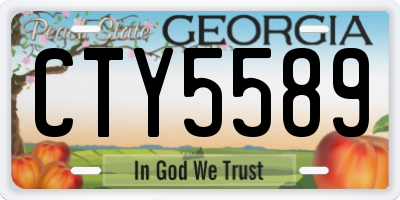 GA license plate CTY5589