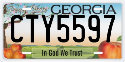 GA license plate CTY5597