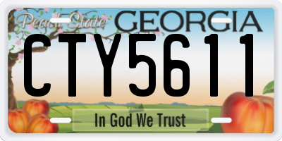 GA license plate CTY5611