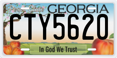 GA license plate CTY5620
