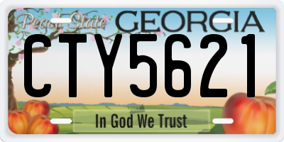 GA license plate CTY5621