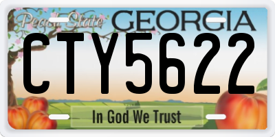 GA license plate CTY5622