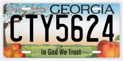 GA license plate CTY5624