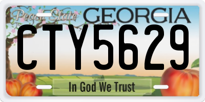 GA license plate CTY5629