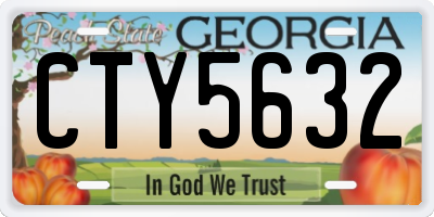 GA license plate CTY5632