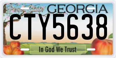 GA license plate CTY5638