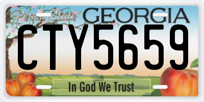 GA license plate CTY5659