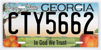 GA license plate CTY5662