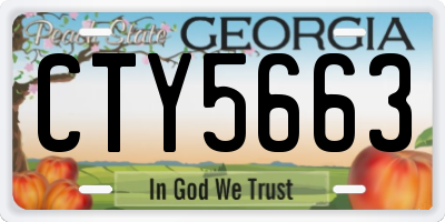 GA license plate CTY5663