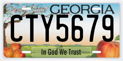 GA license plate CTY5679