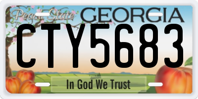 GA license plate CTY5683