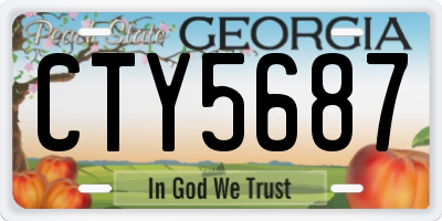 GA license plate CTY5687