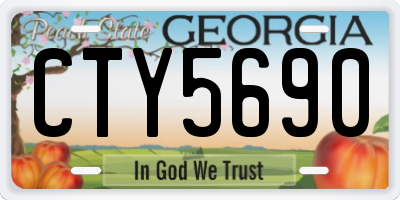 GA license plate CTY5690