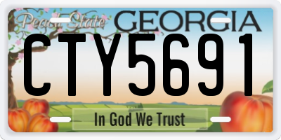 GA license plate CTY5691