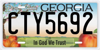 GA license plate CTY5692