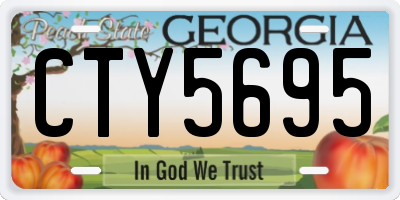 GA license plate CTY5695