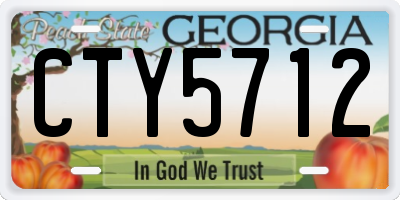 GA license plate CTY5712