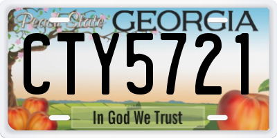 GA license plate CTY5721