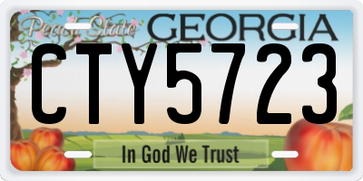 GA license plate CTY5723