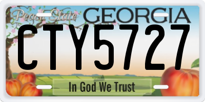 GA license plate CTY5727